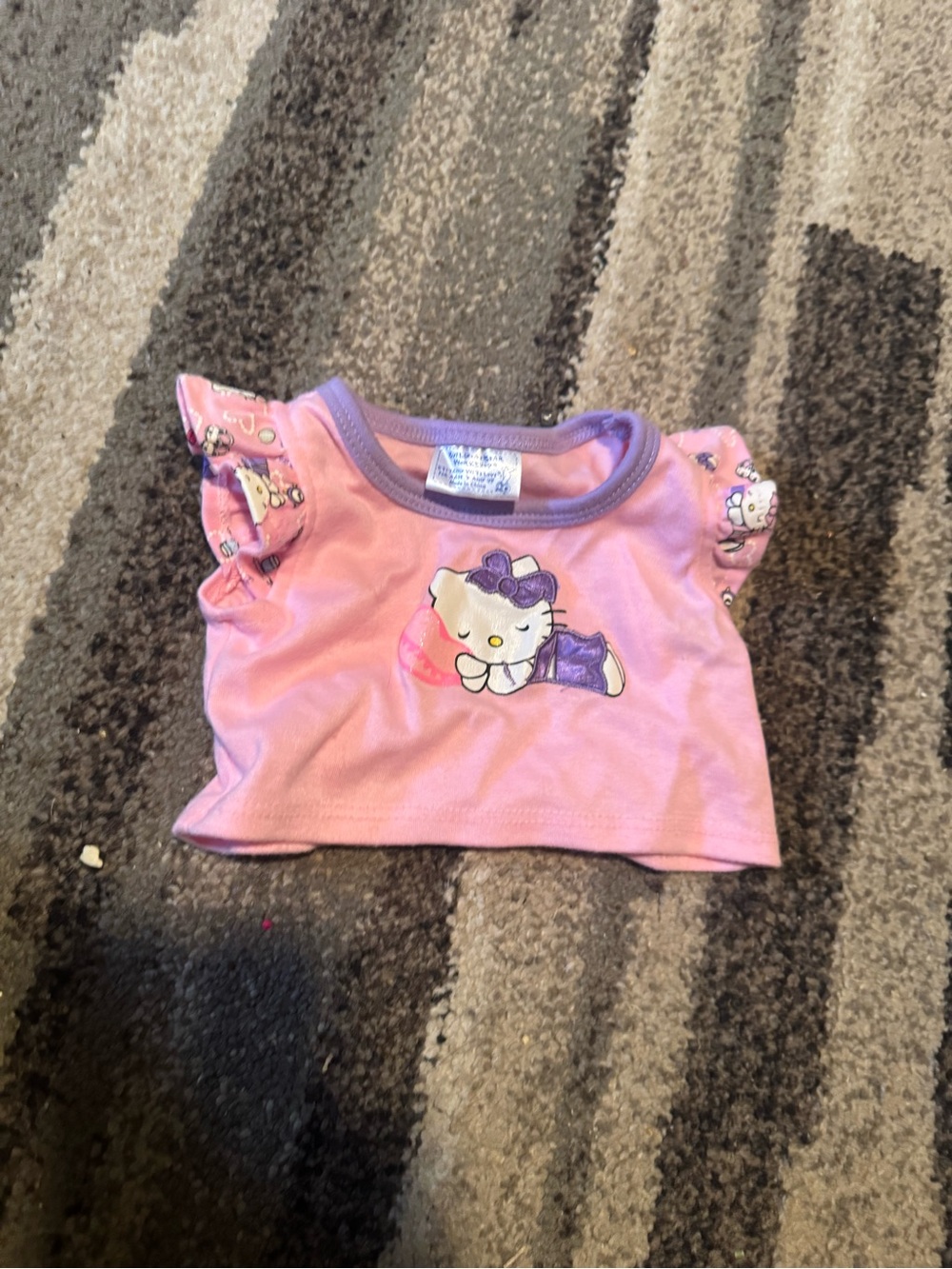 Hello Kitty Build A Bear Pink Girls' Ruffle Sleeve Tee